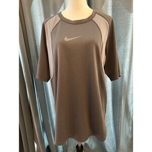 Vintage 90’s Nike Short Sleeve Shirt Men Size XXL Gray With Silver Center Check